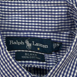 Blake Ralph Lauren Checked Shirt - Small Blue Cotton