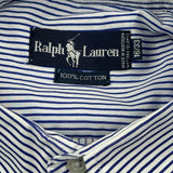 Ralph Lauren Striped Shirt - Large Blue Cotton