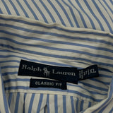Ralph Lauren Striped Shirt - XL Blue Cotton