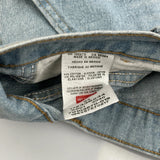 Wrangler Cargo Denim Shorts - 34W 10L Light Wash Cotton