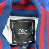 Posse Obey Varsity Jacket - Medium Blue Polyester