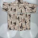 Unbranded Hawaiian Shirt - Large Beige Cotton