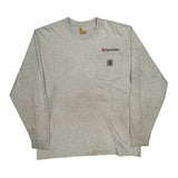 Paynecrest Logo Carhartt Long Sleeve T-Shirt - Large Grey Cotton