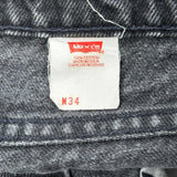 550 Orange Tab Levis Denim Shorts - 32W 9L Black Cotton