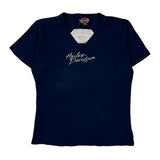 Mankato, Mn Harley Davidson T-Shirt - Medium Blue Cotton