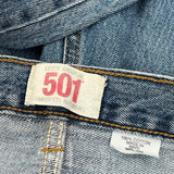 501 Levis Jeans - 36W 29L Blue Cotton