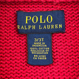 Age 2 Polo By Ralph Lauren 1/4 Zip - XS Red Cotton
