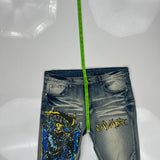 Savage Unbranded Hip Hop Jeans - 36W 31L Grey Cotton