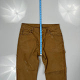 Dickies Carpenter Trousers - 33W 30L Brown Cotton