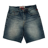 Shady Ltd Baggy Denim Shorts - 34W 11L Blue Cotton