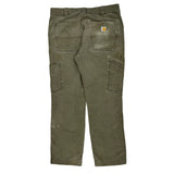 Carhartt Double Knee Carpenter Trousers - 32W 30L Grey Cotton