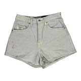 Levis Denim Shorts - 28W UK 8 White Cotton
