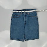 505 Levis Denim Shorts - 30W 10L Blue Cotton