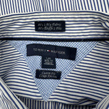 Tommy Hilfiger Striped Shirt - Large Blue Cotton