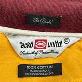 The Banks Ecko Unltd Striped Rugby Shirt - XL Burgundy Cotton