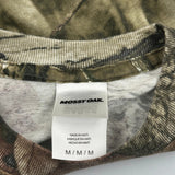 Mossy Oak Camo Long Sleeve T-Shirt - Medium Khaki Cotton
