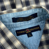 Tommy Hilfiger Checked Shirt - Large Black & White Cotton