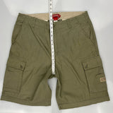 Chaps Denim Cargo Shorts - 34W 10L Green Cotton