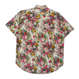 Unbranded Floral Short Sleeve Shirt - Medium Multicoloured Cotton