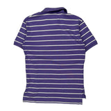 Polo By Ralph Lauren Striped Polo Shirt - Small Purple Cotton