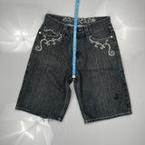 Unbranded Denim Shorts - 34W 12L Gray Denim