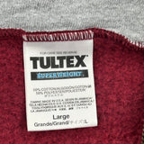 Tultex Blank 1/4 Zip - Large Red Cotton Blend