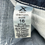 Unbranded Contrast Stitch Jeans - 35W US 10 Dark Wash Cotton
