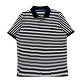 Polo By Ralph Lauren Striped Polo Shirt - Large Black & White Cotton