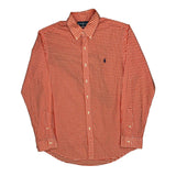 Ralph Lauren Checked Shirt - Large Orange Cotton