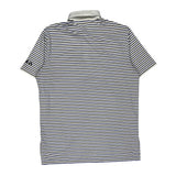 Ralph Lauren Striped Polo Shirt - Large Blue Cotton