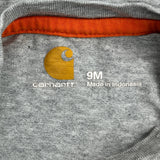 Age 9 Months Trail Hunter Carhartt Cartoon Long Sleeve T-Shirt - 2XS Gray Cotton