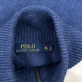 Polo By Ralph Lauren 1/4 Zip - XL Blue Cotton