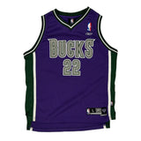 Age 12-13 Milwaukee Bucks Reebok Nba Jersey - Large Purple Polyester