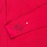 Lacoste Long Sleeve Polo Shirt - XL Red Cotton