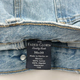 Faded Glory Carpenter Jeans - 36W 30L Light Wash Cotton