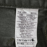 Carhartt Carpenter Pants - 34W 29L Green Cotton
