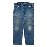 Dickies Double Knee Jeans - 38W 31L Blue Cotton