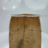Carhartt Double Knee Carpenter Trousers - 38W 32L Brown Cotton