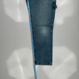 20 Husky Lee Carpenter Jeans - 30W 27L Blue Cotton