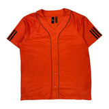 Three Stripe Life Adidas Graphic Jersey - Large Orange Polyester