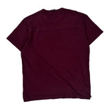 American Eagle Graphic T-Shirt - Large Burgundy Cotton