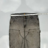 Carhartt Double Knee Carpenter Trousers - 34W 30L Grey Cotton