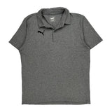 Puma Polo Shirt - Large Grey Cotton
