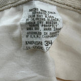 Unbranded Spellout Carpenter Pants - 34W 30L Cream Cotton