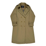 Burberry'S Signature Check Lining Burberry Checked Trench Coat - Large Beige Cotton Blend