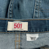 501 Levis Jeans - 33W 30L Blue Cotton