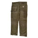 Carhartt Carpenter Trousers - 34W 30L Brown Cotton