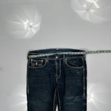 True Religion Contrast Stitch Jeans - 38W 31L Dark Wash Cotton