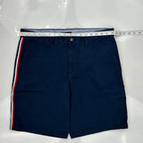 Tommy Hilfiger Striped Chino Shorts - 36W 10L Navy Cotton