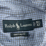 Ralph Lauren Checked Shirt - Large Blue Cotton